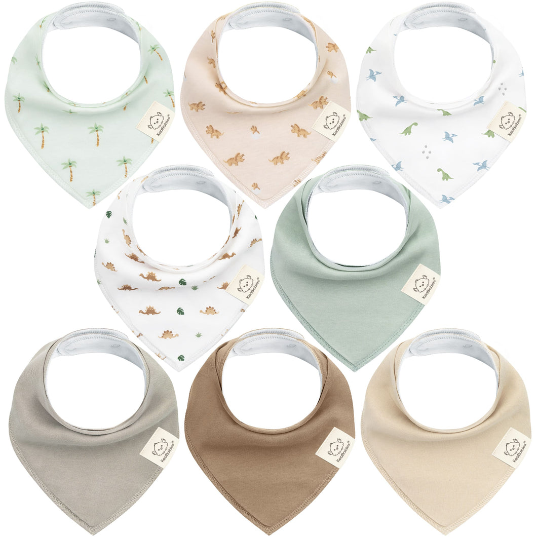 8-Pack Organic Bandana Bibs (Roarsome)