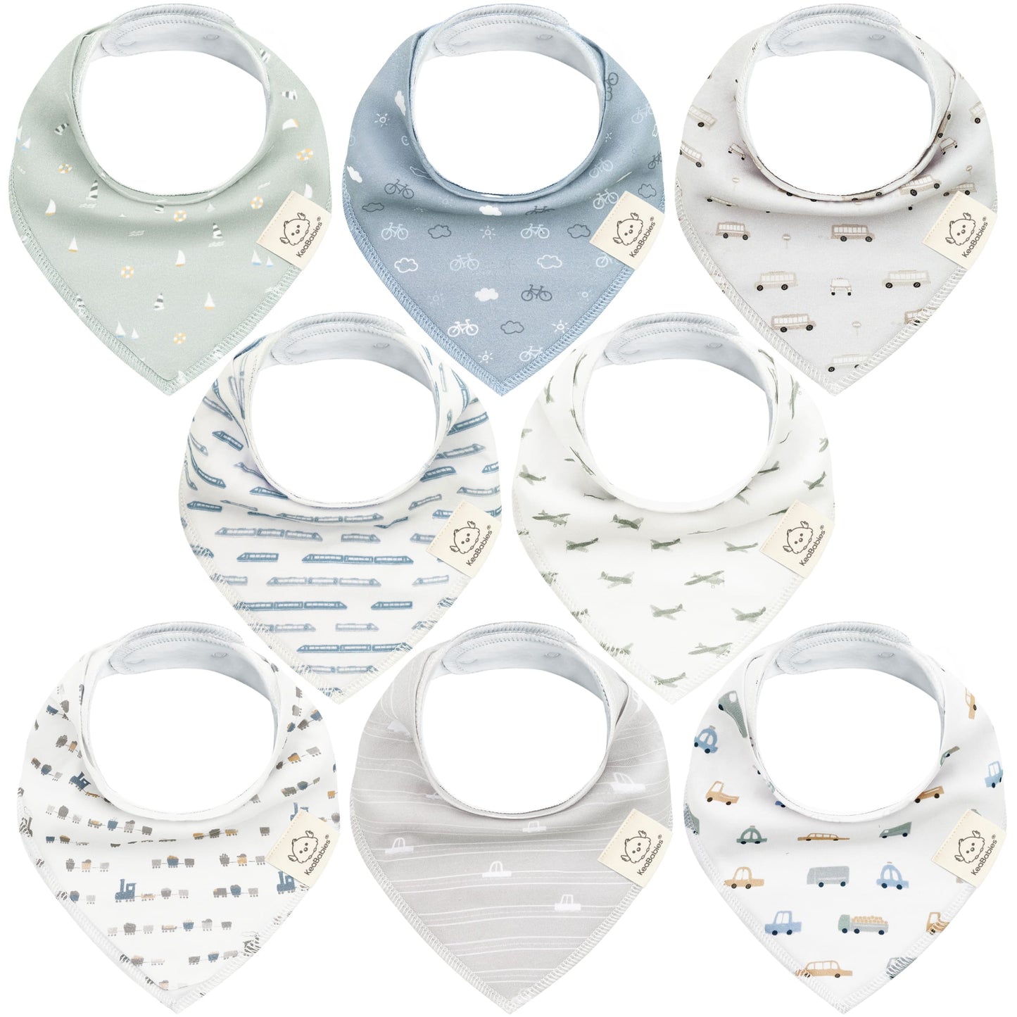 8-Pack Organic Bandana Bibs (Boy) 27272881733818
