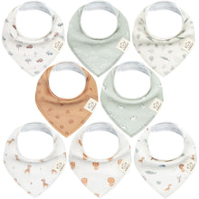 Load image into Gallery viewer, 8-Pack Organic Bandana Bibs (Boy)
