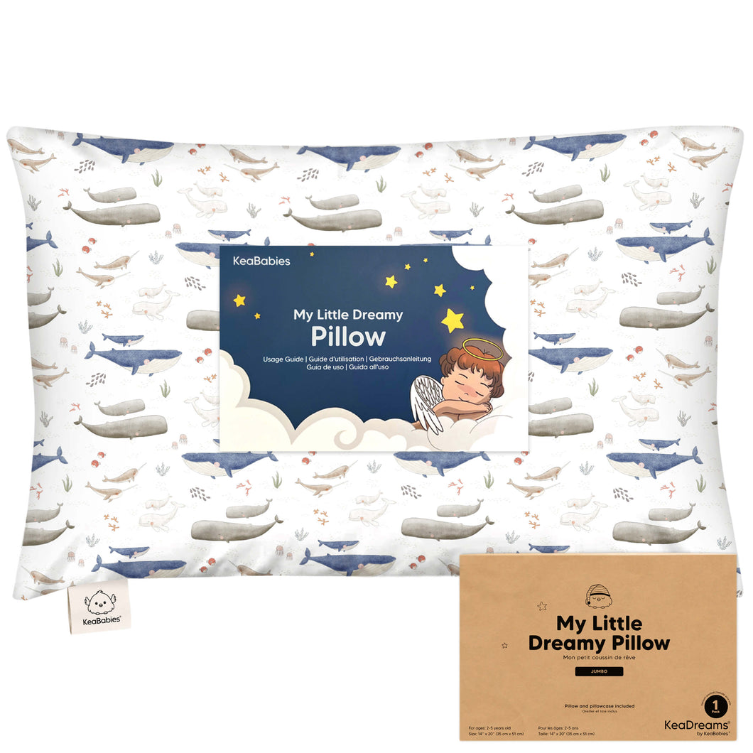 Jumbo Toddler Pillow with Pillowcase (Marine)
