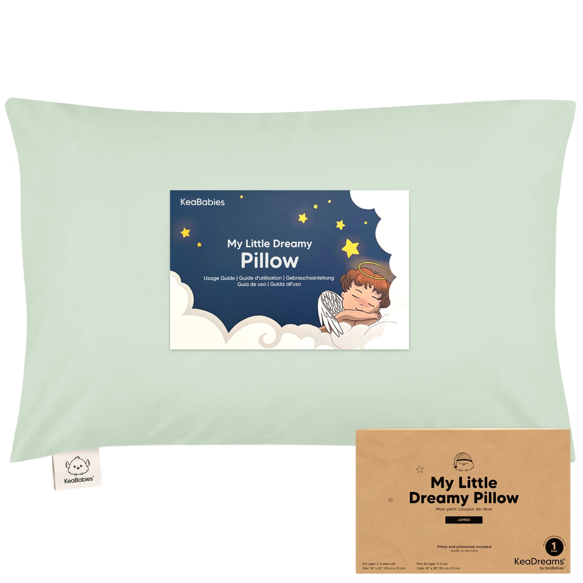 Jumbo Toddler Pillow with Pillowcase 27634365923514