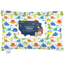 Load image into Gallery viewer, Toddler Pillow with Pillowcase (Happy Dino)

