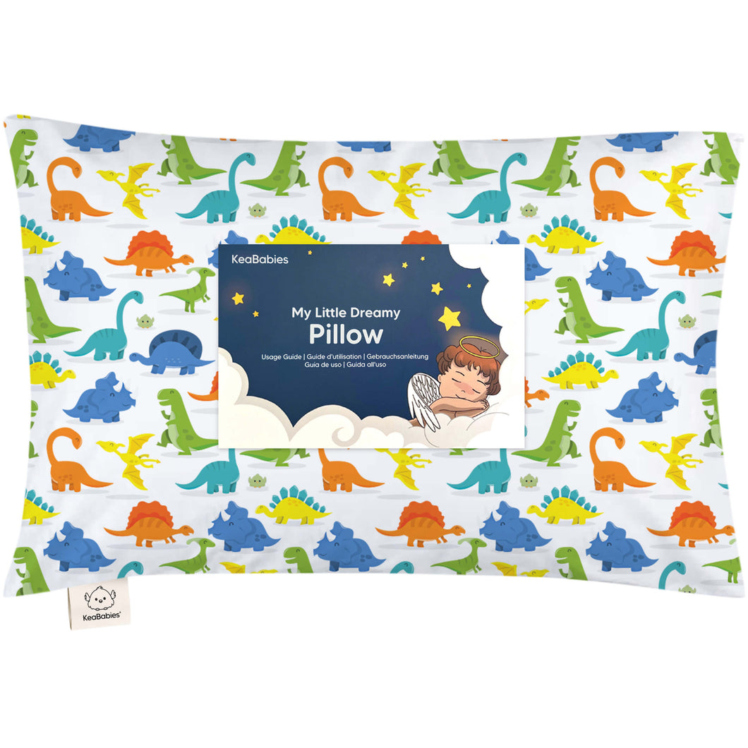 Toddler Pillow with Pillowcase (Happy Dino)