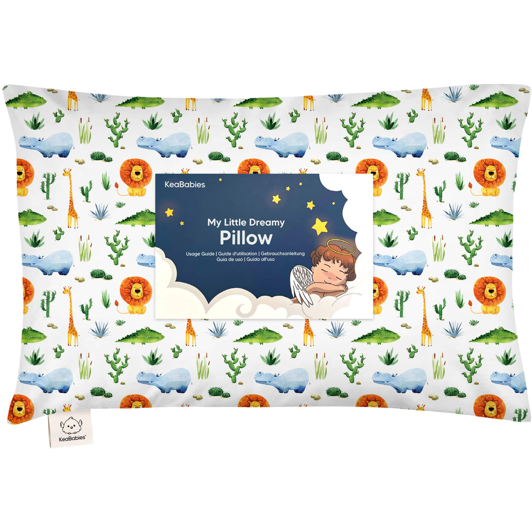 Toddler Pillow with Pillowcase (Zoo)