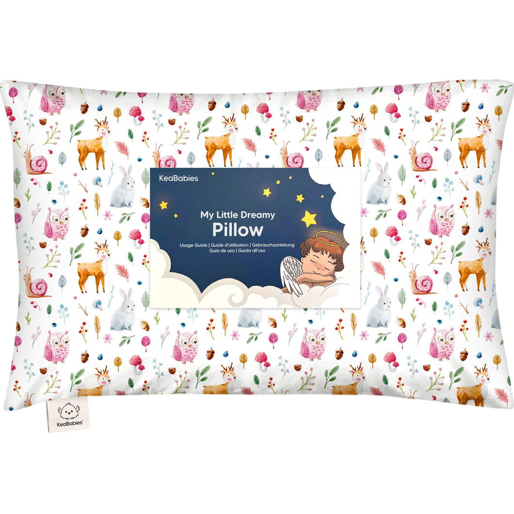 Toddler Pillow with Pillowcase (Forestland)