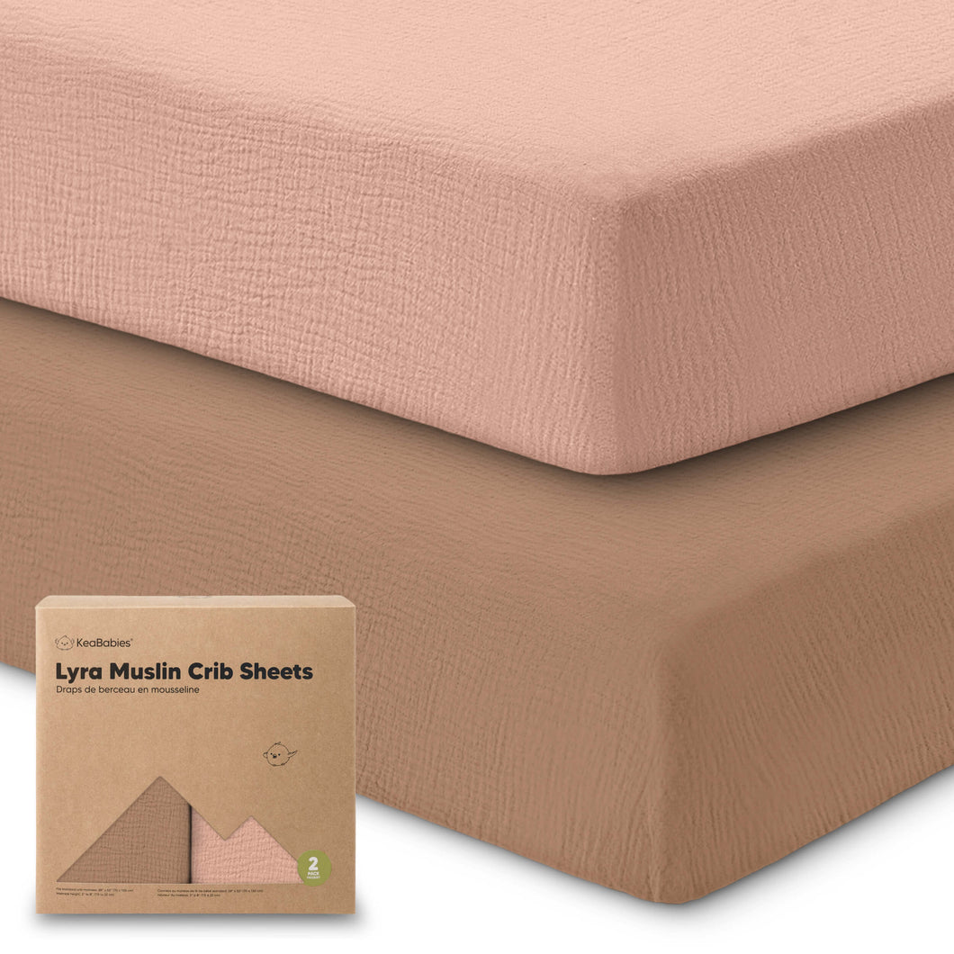 2-Pack Lyra Muslin Crib Sheets (Russet)