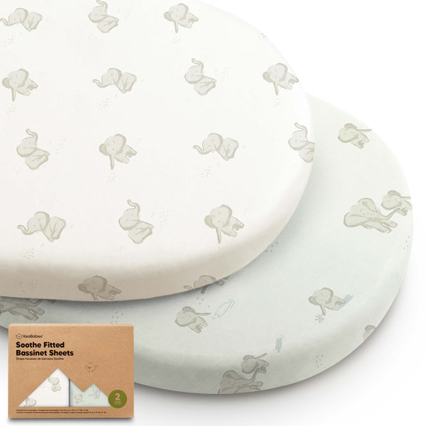 2-Pack Soothe Fitted Bassinet Sheets in Elly