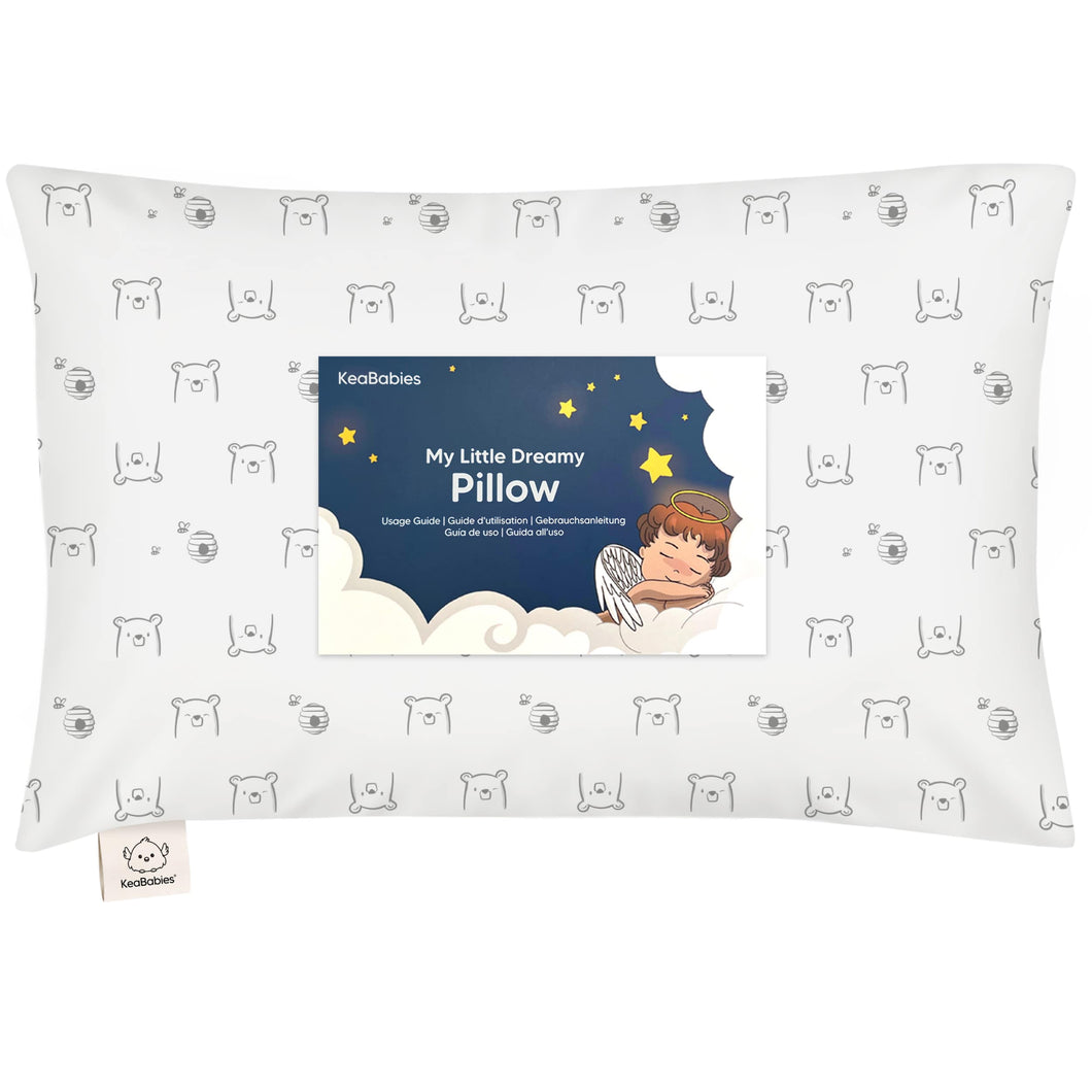 Toddler Pillow with Pillowcase (Bumble Bear)