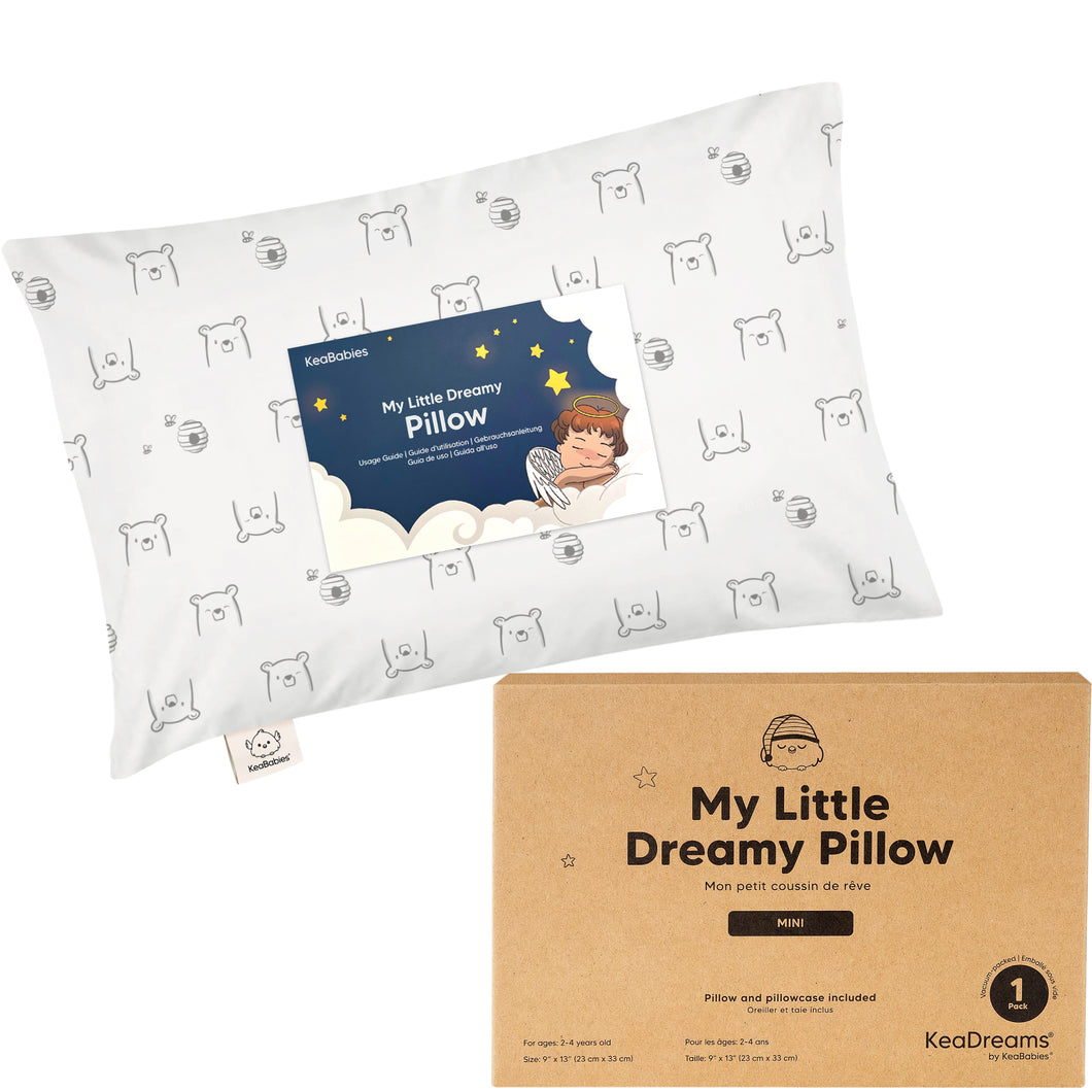 Mini Toddler Pillow With Pillowcase (Bumble Bear)