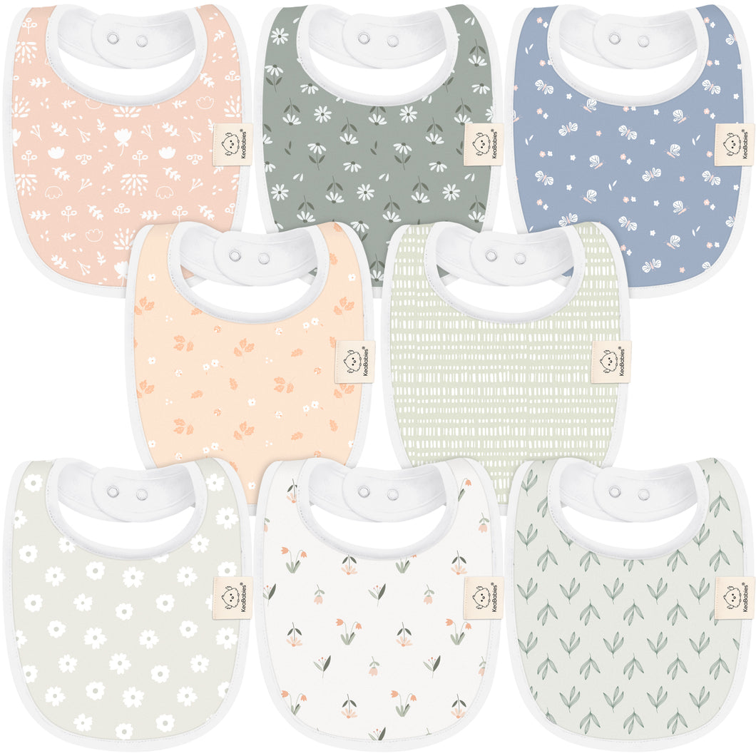 8-Pack Urban Drool Bibs (Fleur)