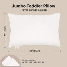 Load image into Gallery viewer, Jumbo Toddler Pillow with Pillowcase (Soft White)
