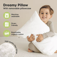 Load image into Gallery viewer, Jumbo Toddler Pillow with Pillowcase (Soft White)
