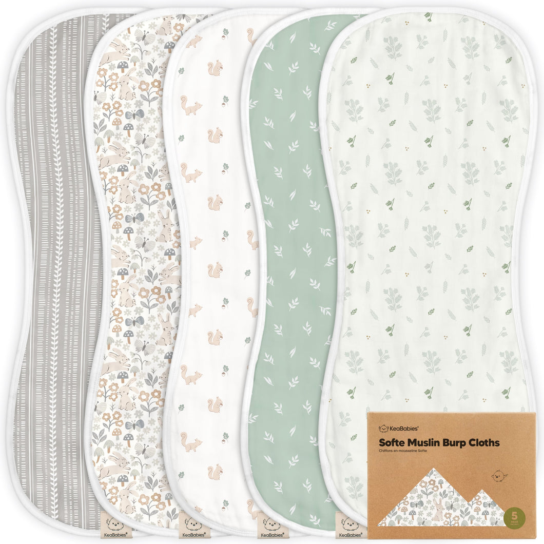 Softe Muslin Baby Burp Cloth (Prairie)