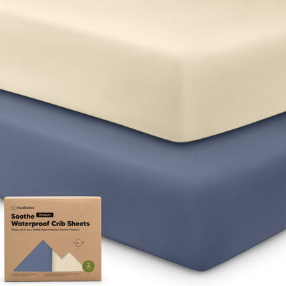 2-Pack Soothe [Protect+] Waterproof Crib Sheets 28097985511610