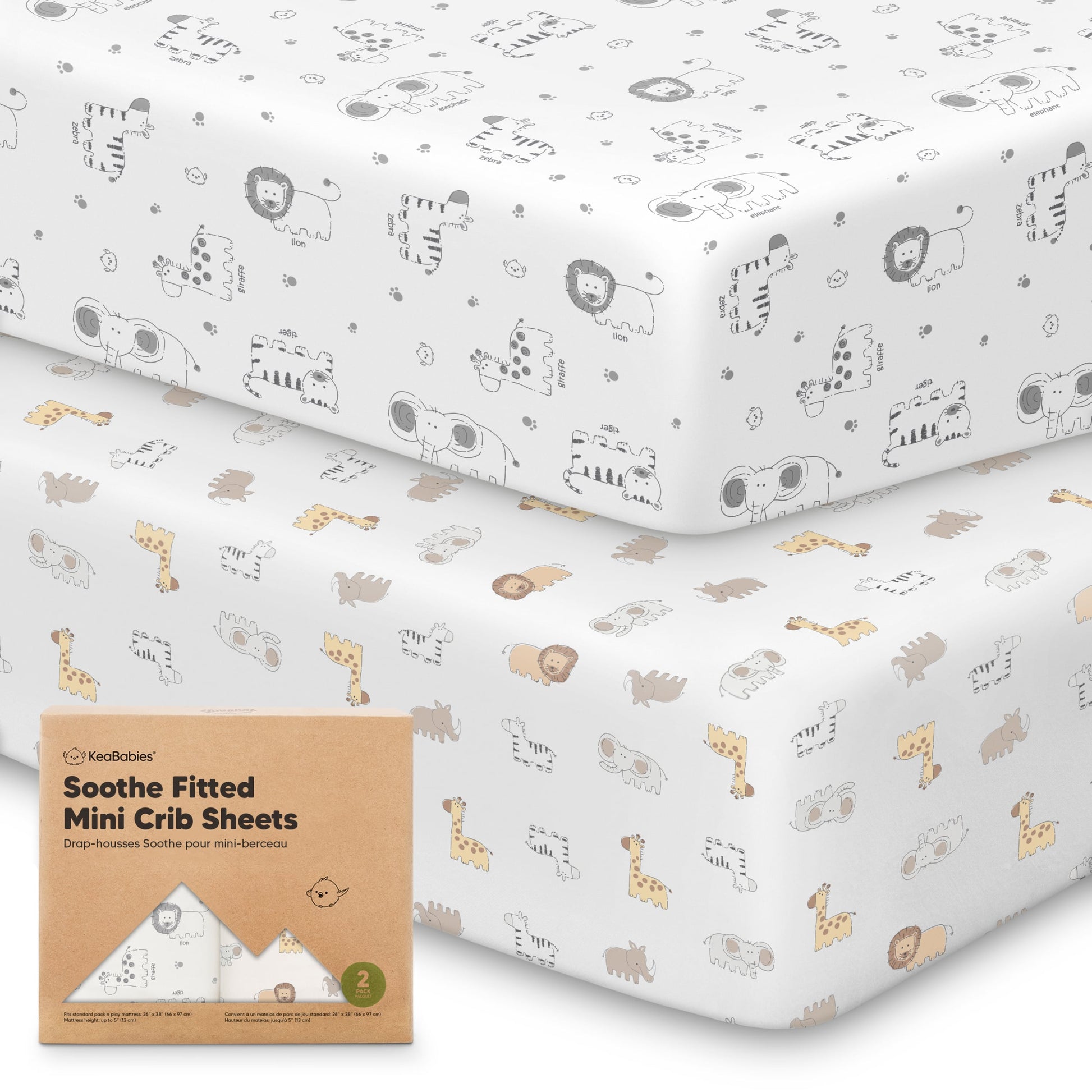 Soothe Fitted Mini Crib Sheet 27869405282490