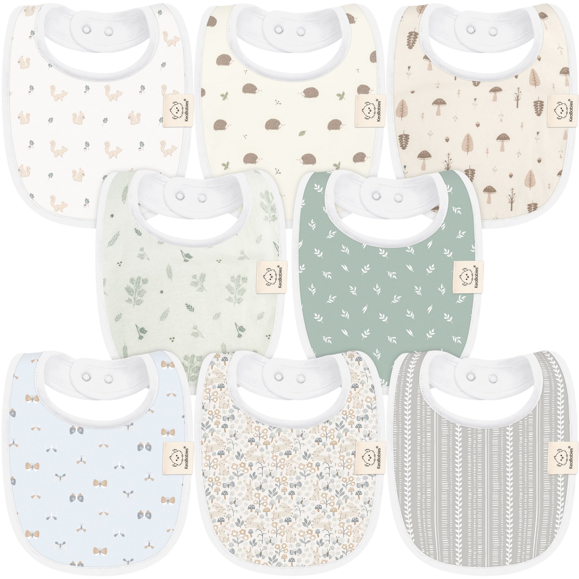 8-Pack Urban Drool Bibs 27476790902970
