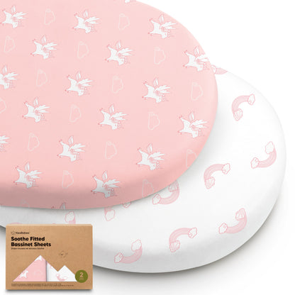 2-Pack Soothe Fitted Bassinet Sheets 27736238555322