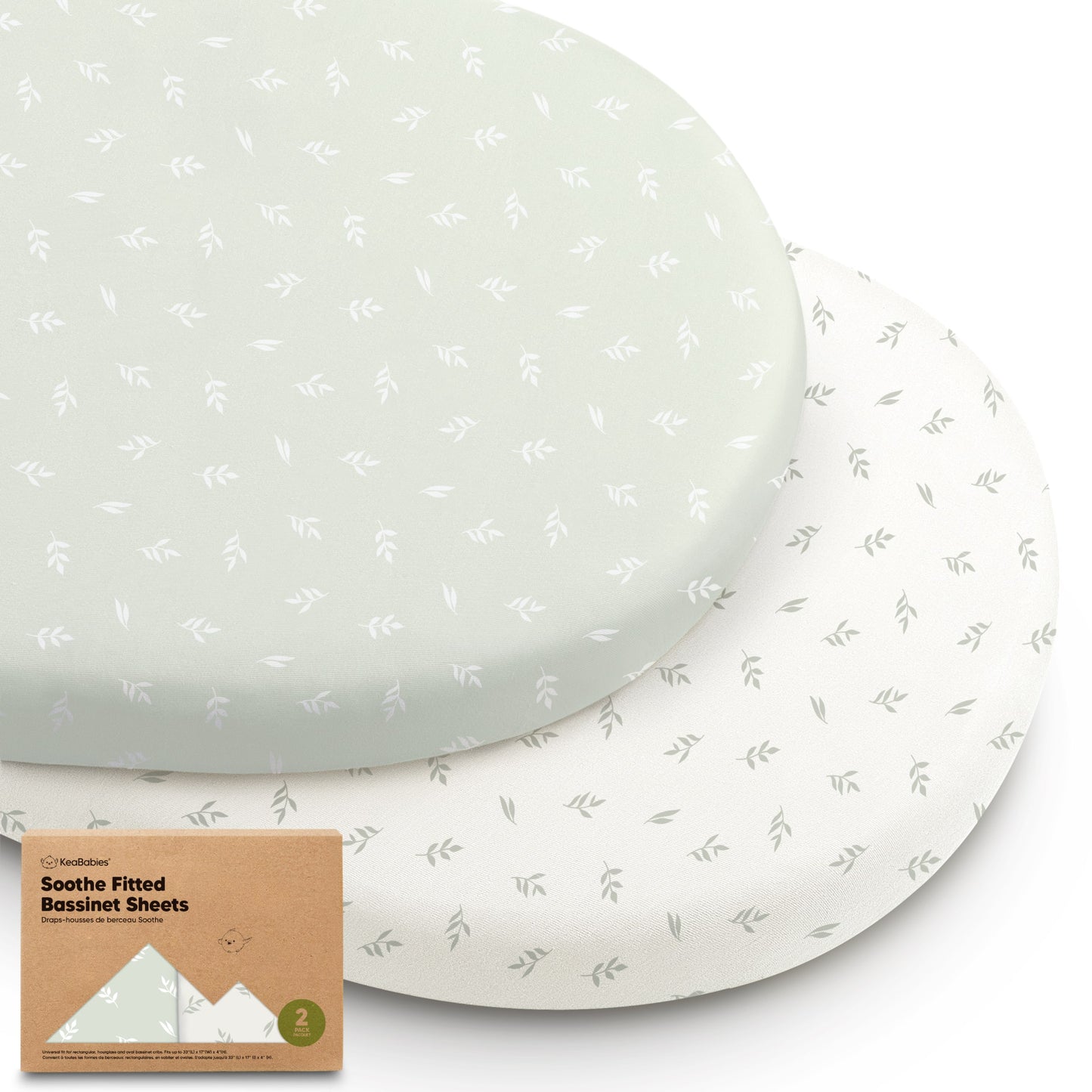 2-Pack Soothe Fitted Bassinet Sheets 27736238457018