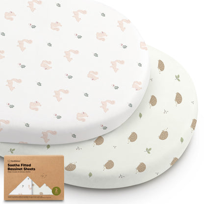 2-Pack Soothe Fitted Bassinet Sheets 27736238358714