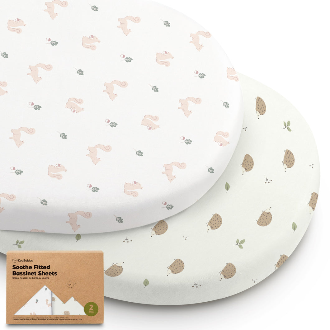 2-Pack Soothe Fitted Bassinet Sheets