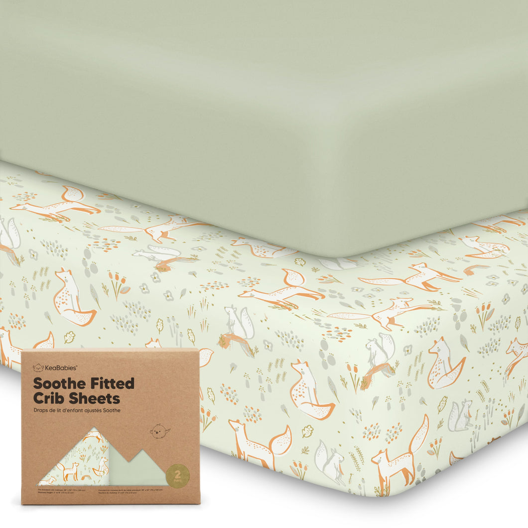 Soothe Fitted Crib Sheet (Foxtrot)