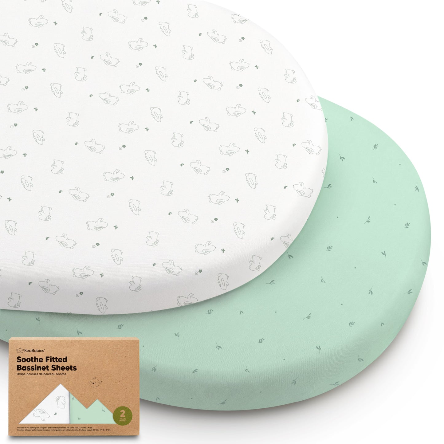 2-Pack Soothe Fitted Bassinet Sheets 27736238489786