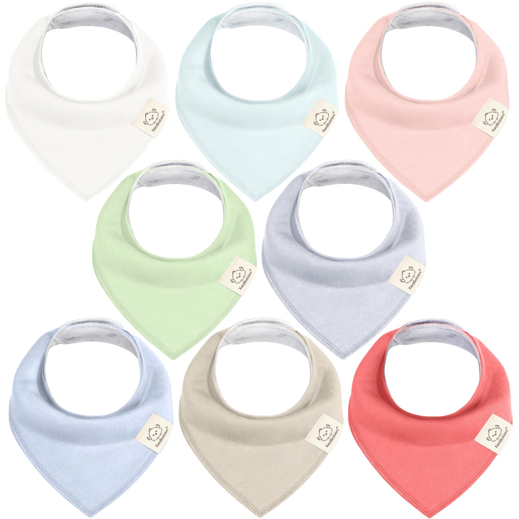 8-Pack Organic Bandana Bibs (Spring)