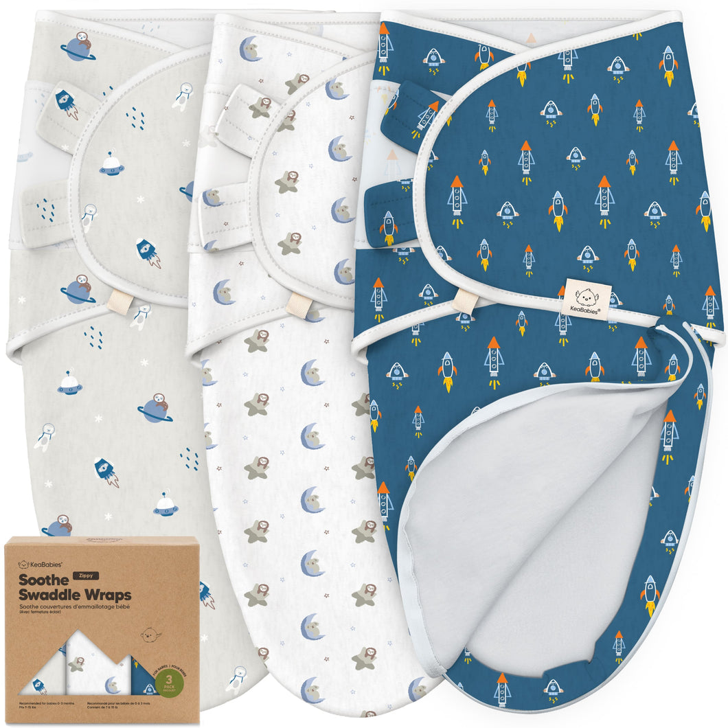 3-Pack Soothe Zippy Swaddle Wrap (Cosmo)