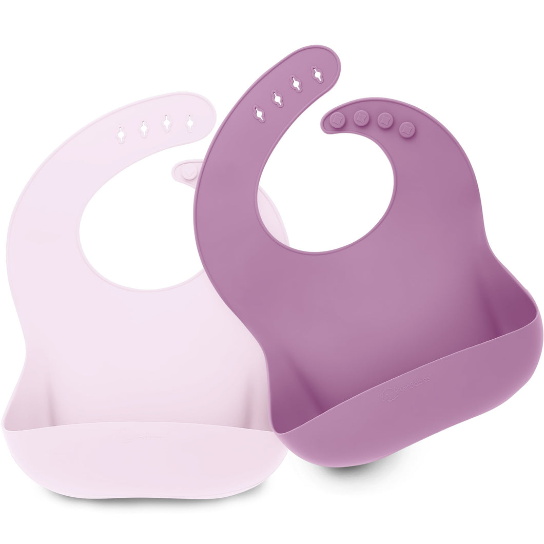 2-Pack Prep Silicone Bibs (Amethyst)