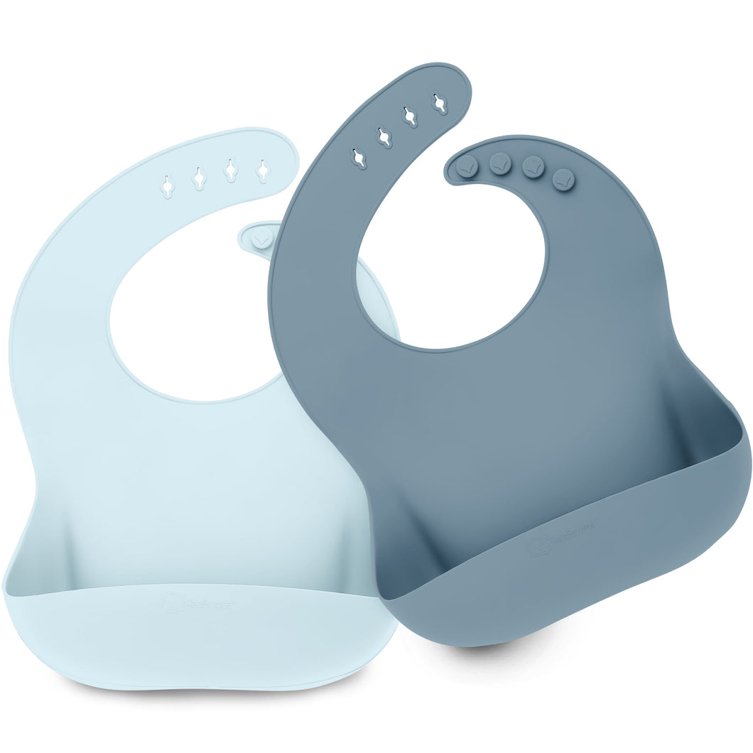 2-Pack Prep Silicone Bibs (Ocean)