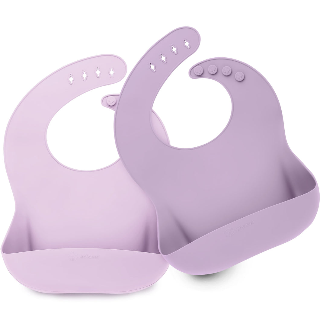 2-Pack Prep Silicone Bibs (Lilac)