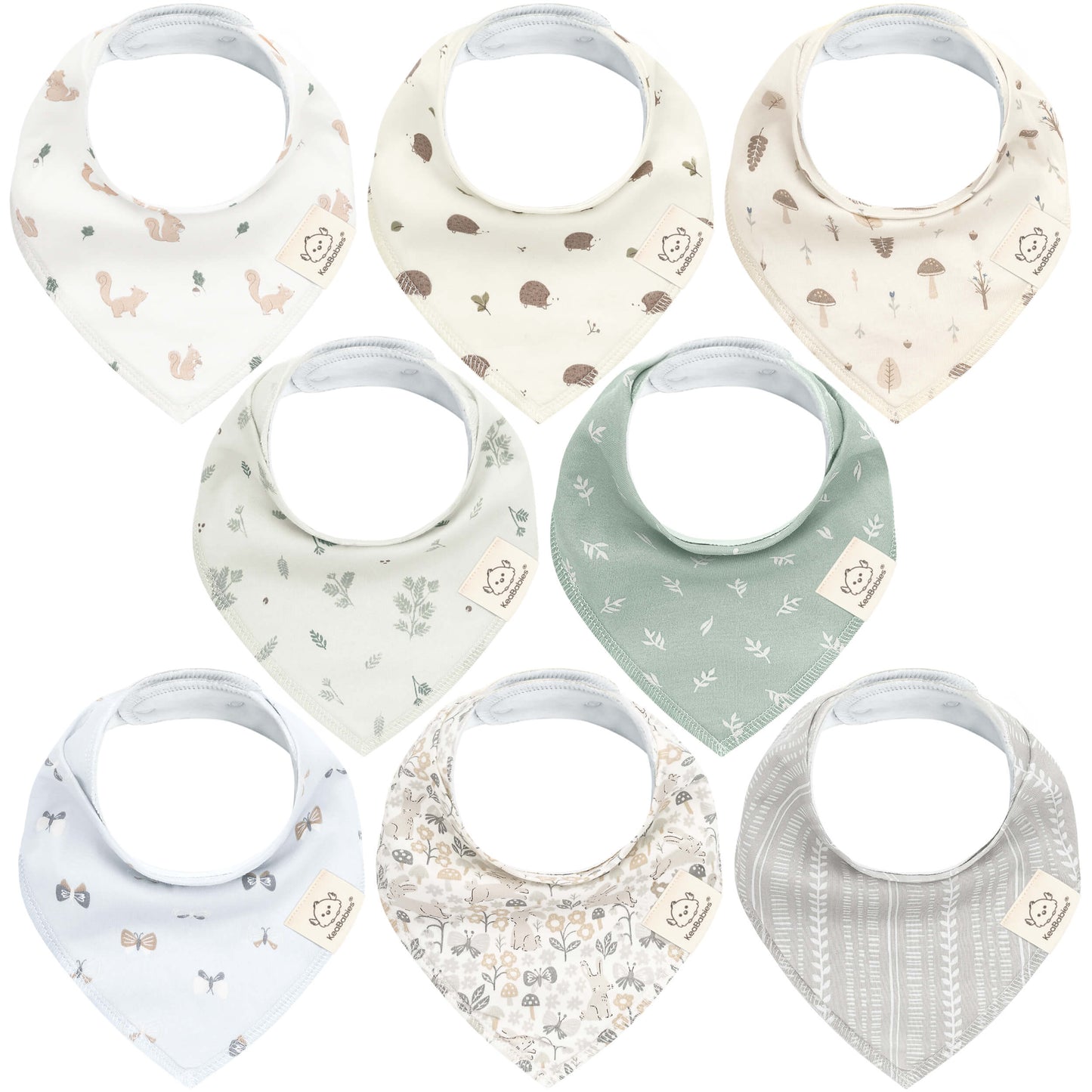 8-Pack Organic Bandana Bibs (Girl) 27690054549690