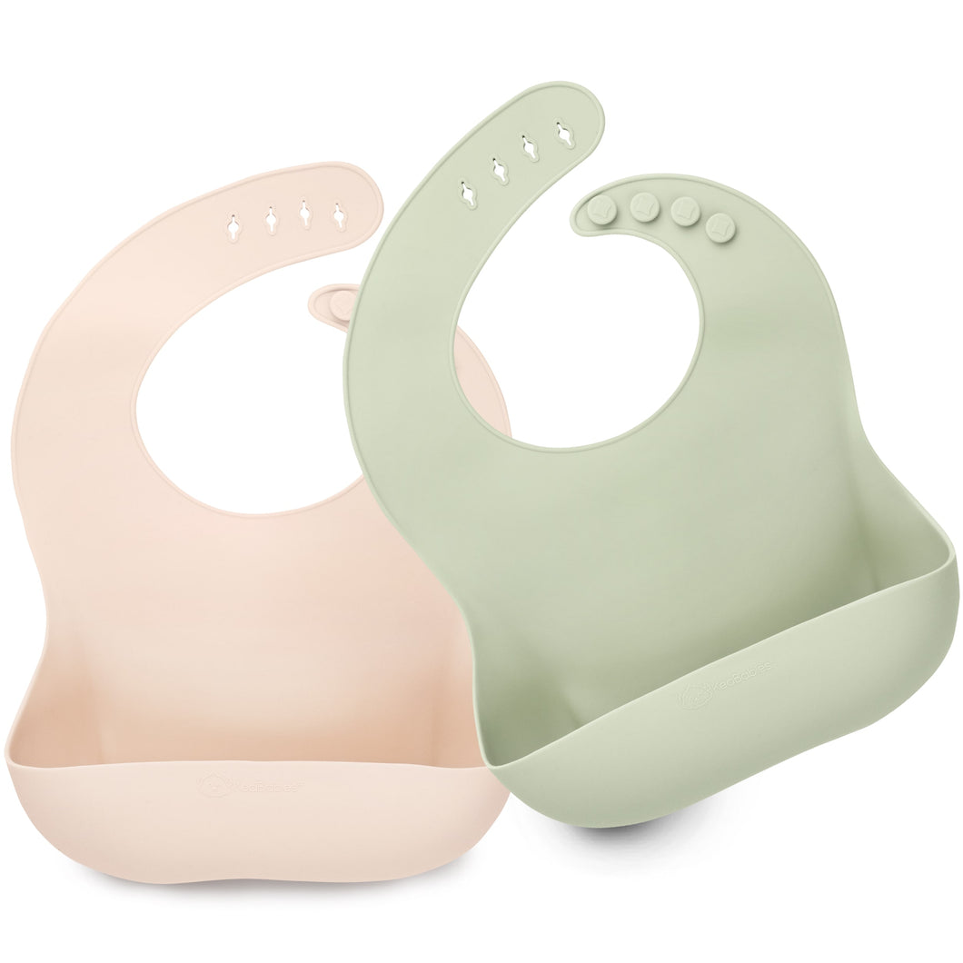 2-Pack Prep Silicone Bibs (Macaron)