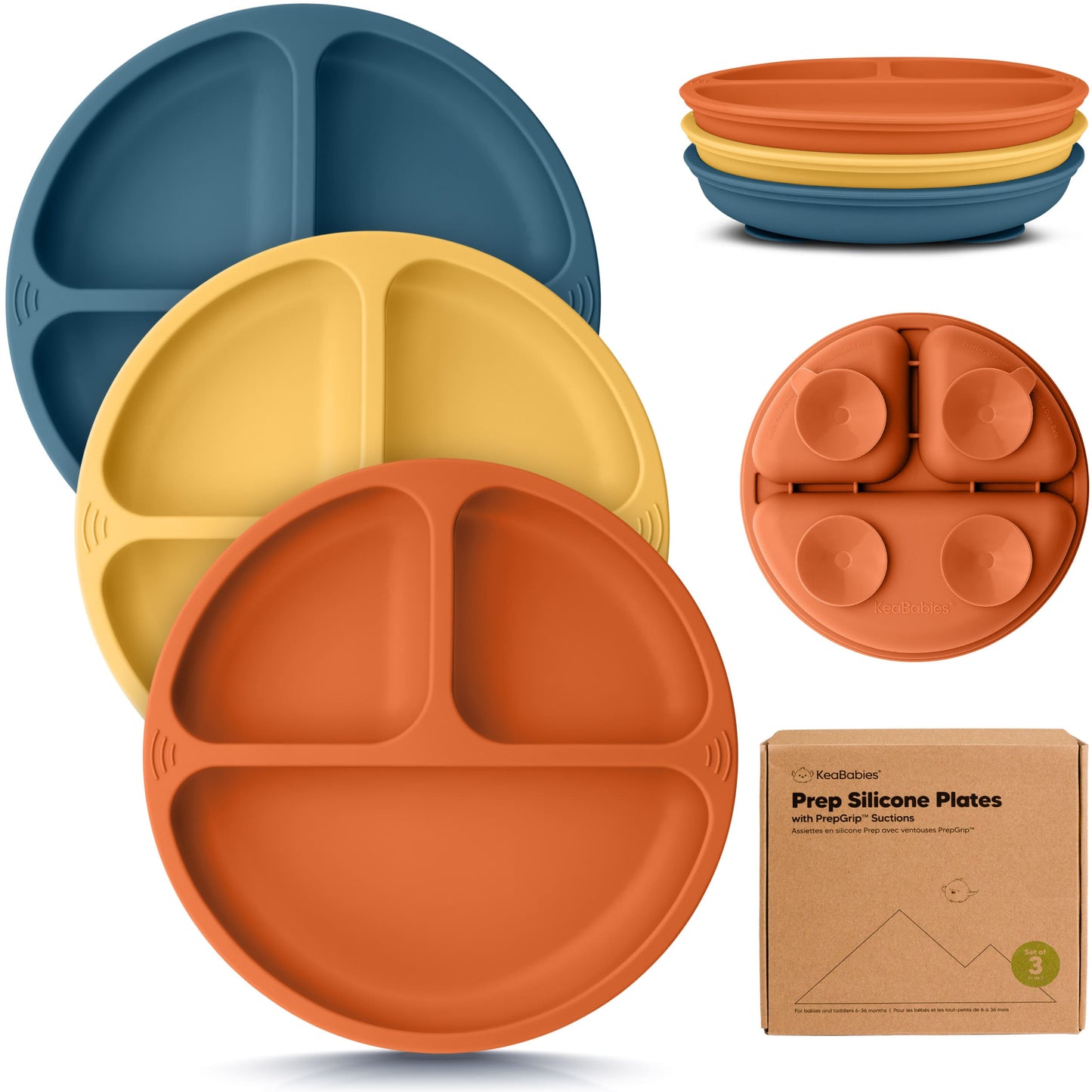 3-Pack Prep Silicone Suction Plates 28066398372026