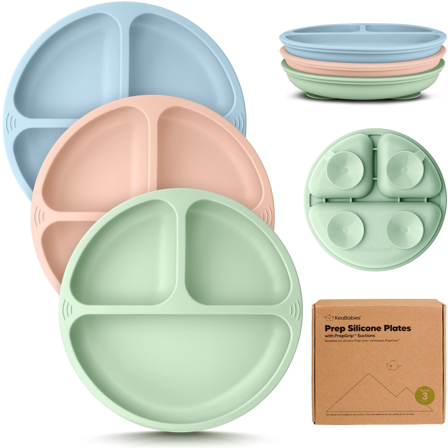 3-Pack Prep Silicone Suction Plates 28066398470330