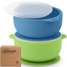 Load image into Gallery viewer, 2-Pack Prep Silicone Suction Bowls
