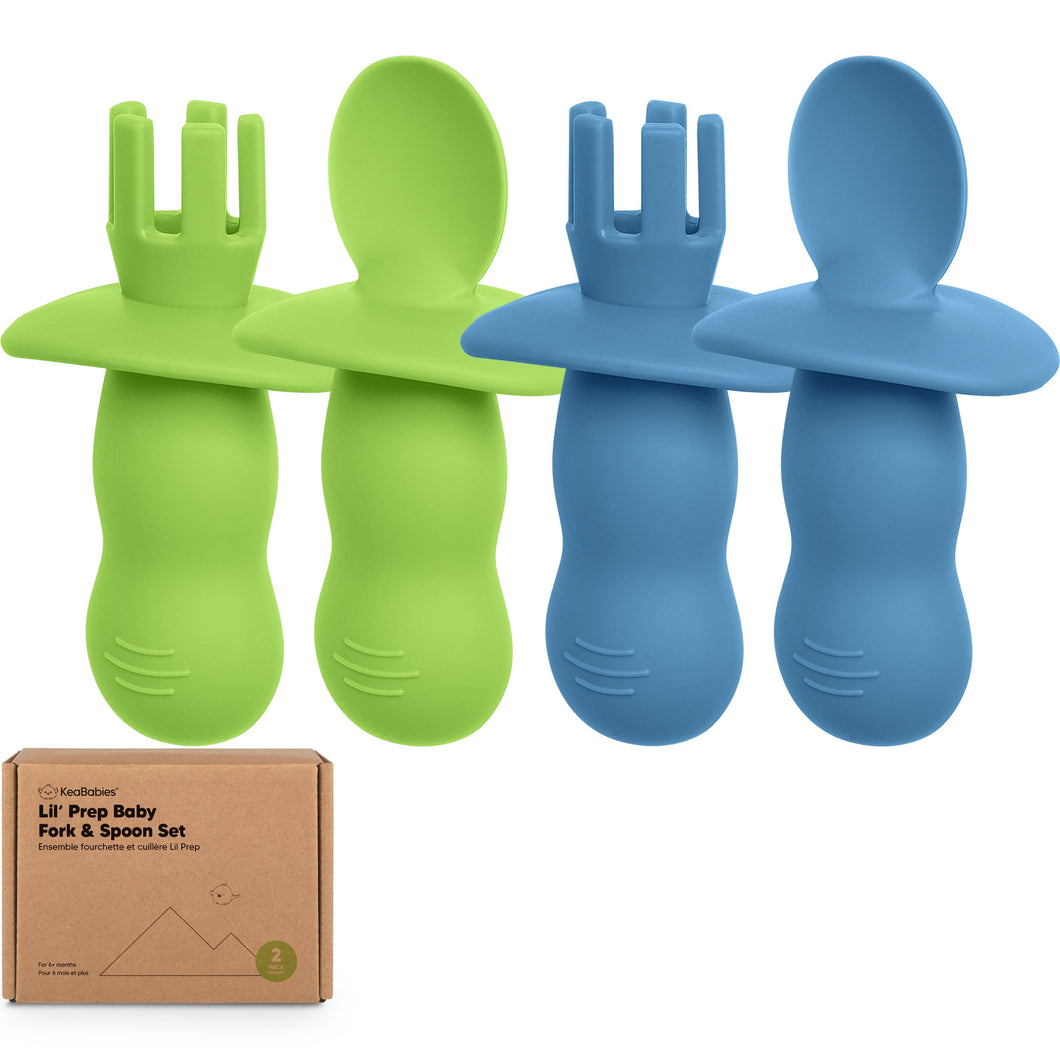 2-Sets Lil’ Prep Baby Fork & Spoon (Kea)