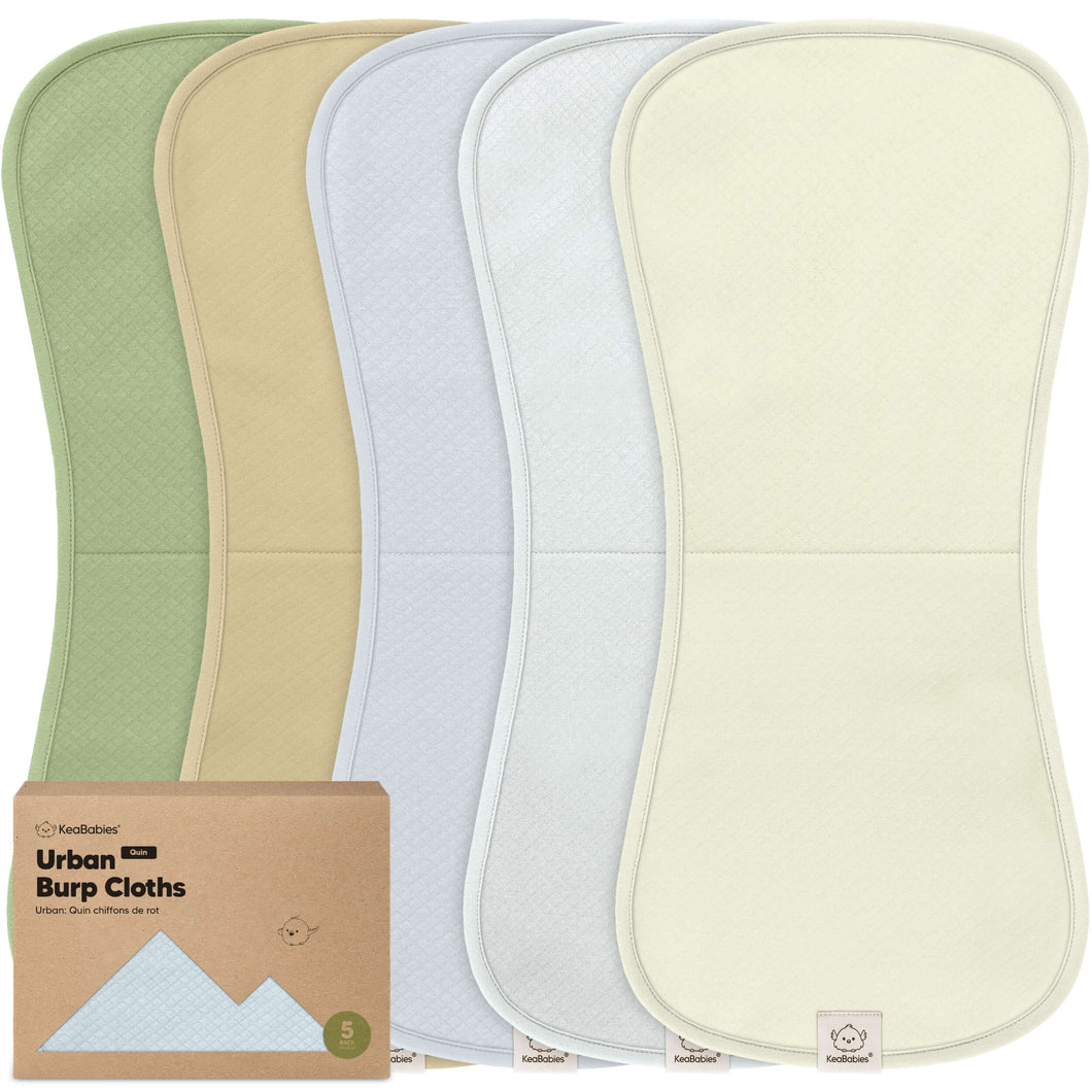 5-Pack Urban Quin Burp Cloths (Dew)