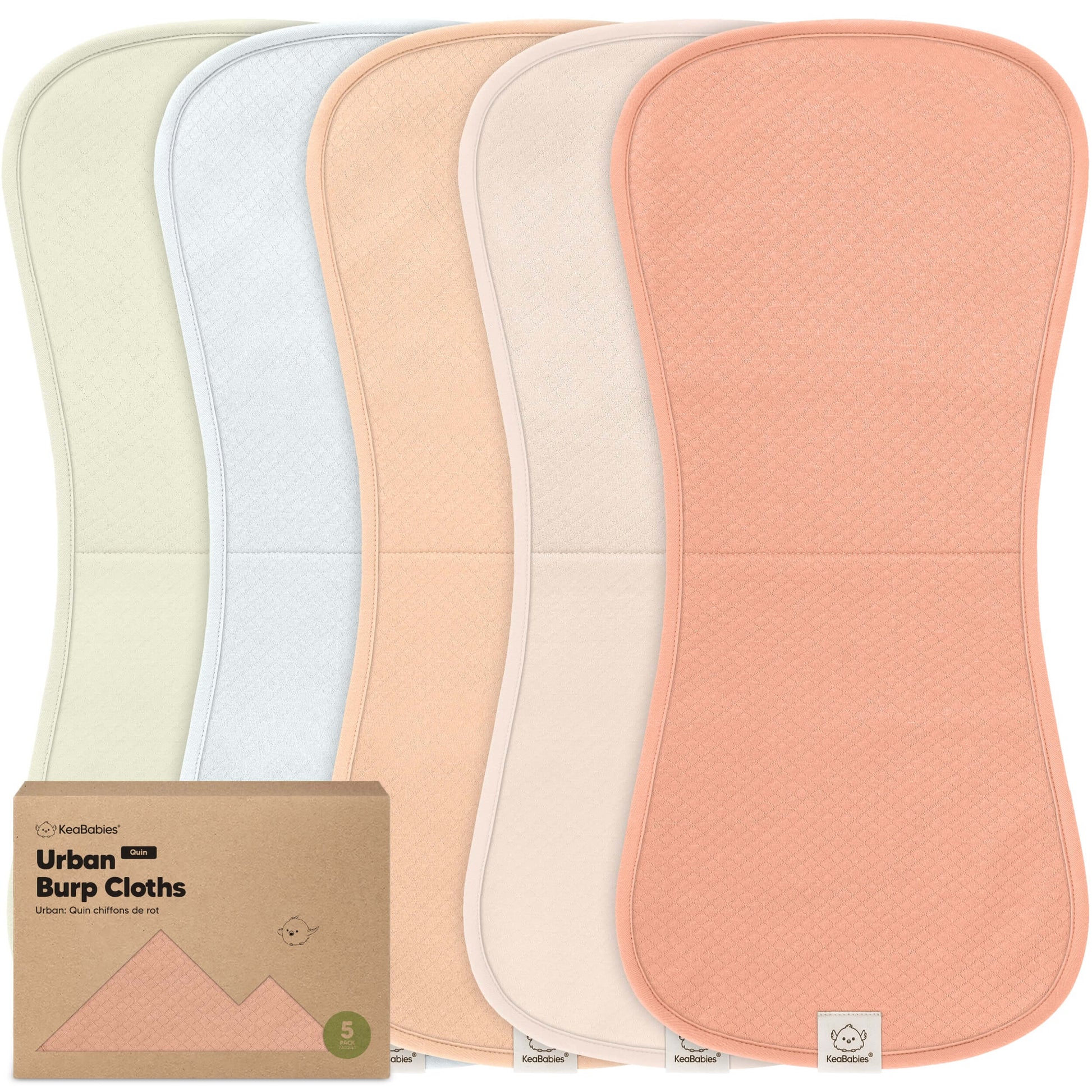 5-Pack Urban Quin Burp Cloths 27922725961914