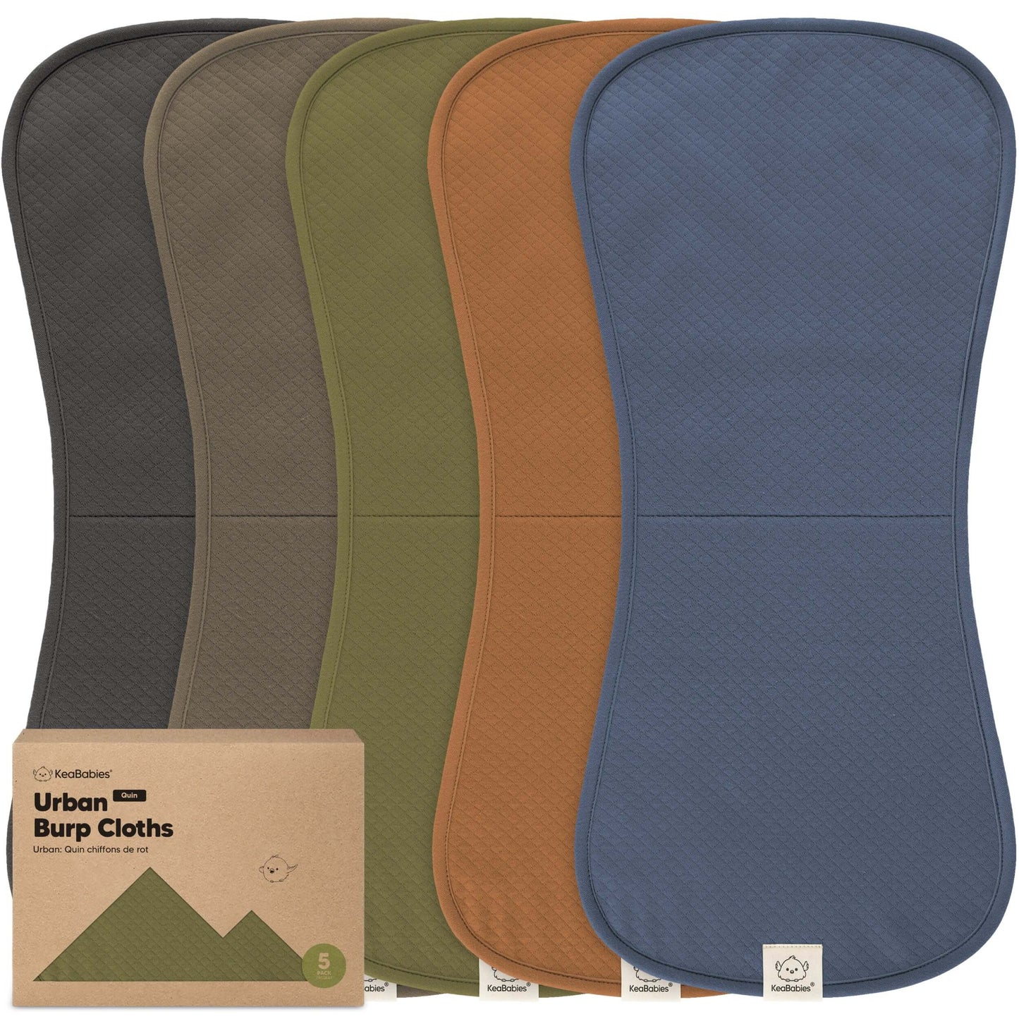 5-Pack Urban Quin Burp Cloths 27922569363642