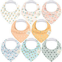 Load image into Gallery viewer, 8-Pack Organic Bandana Bibs (Boy)
