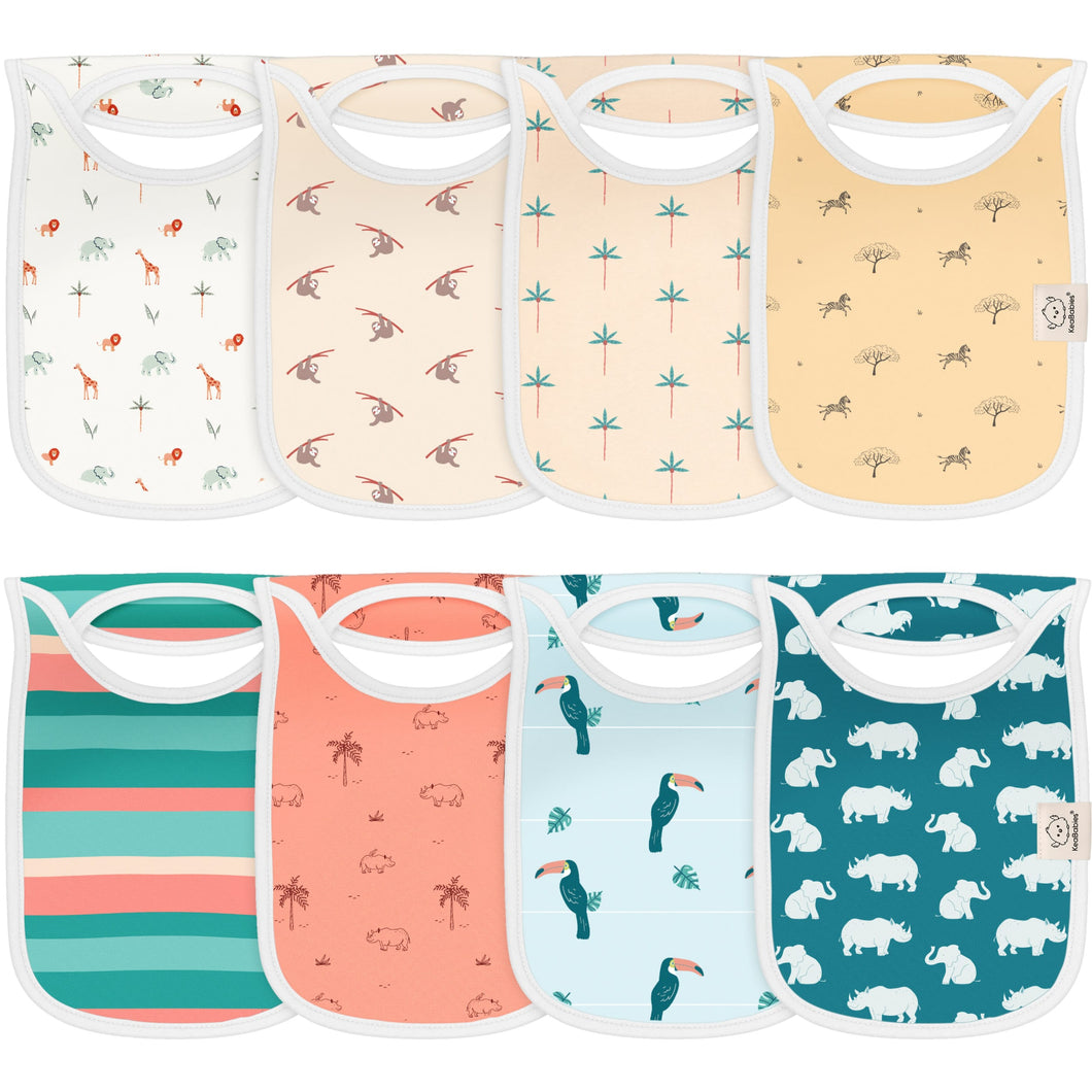 8-Pack Hallo Drool Bibs (Wildscape)