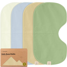 Load image into Gallery viewer, 4-Pack Hallo Burp Cloths (Dew)
