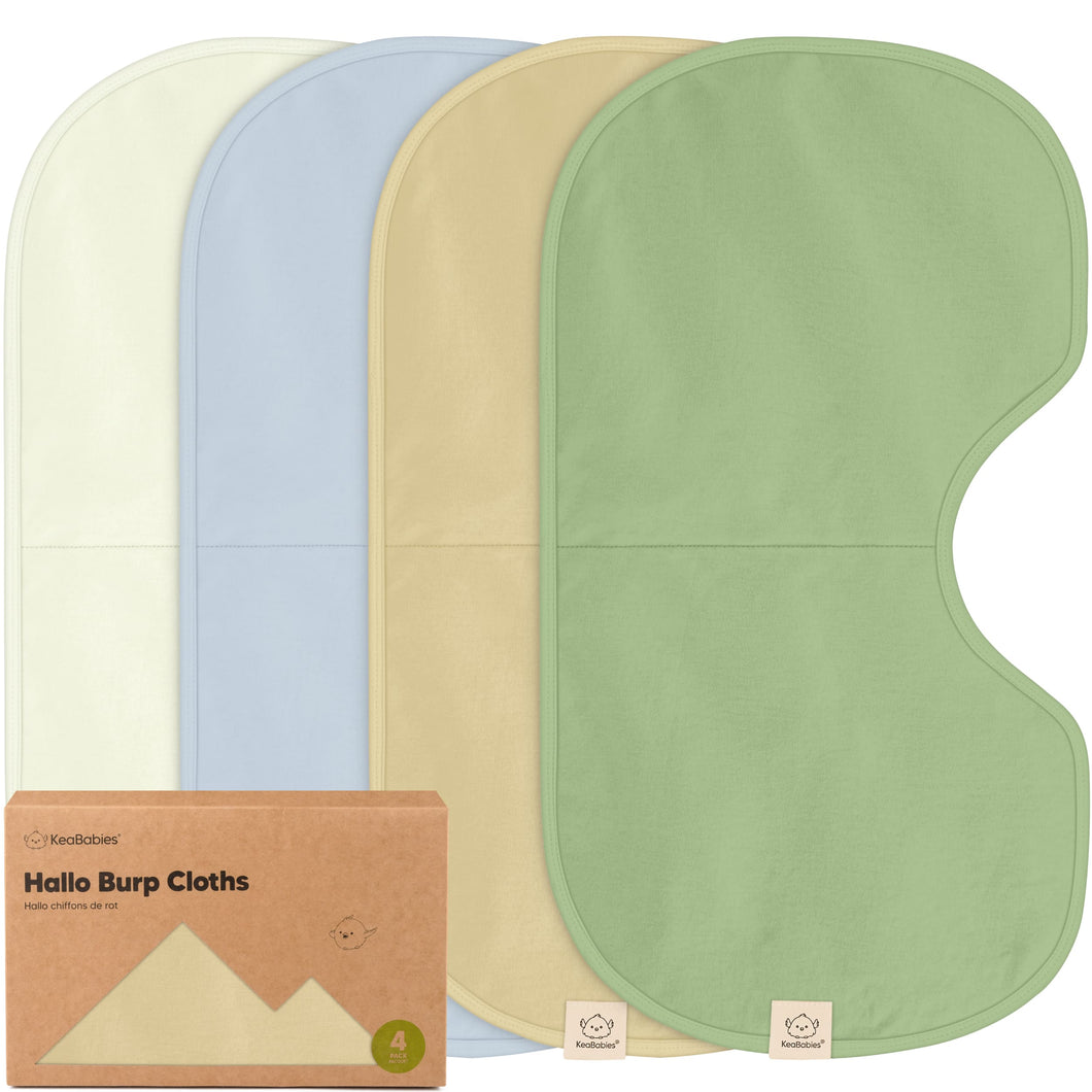 4-Pack Hallo Burp Cloths (Dew)