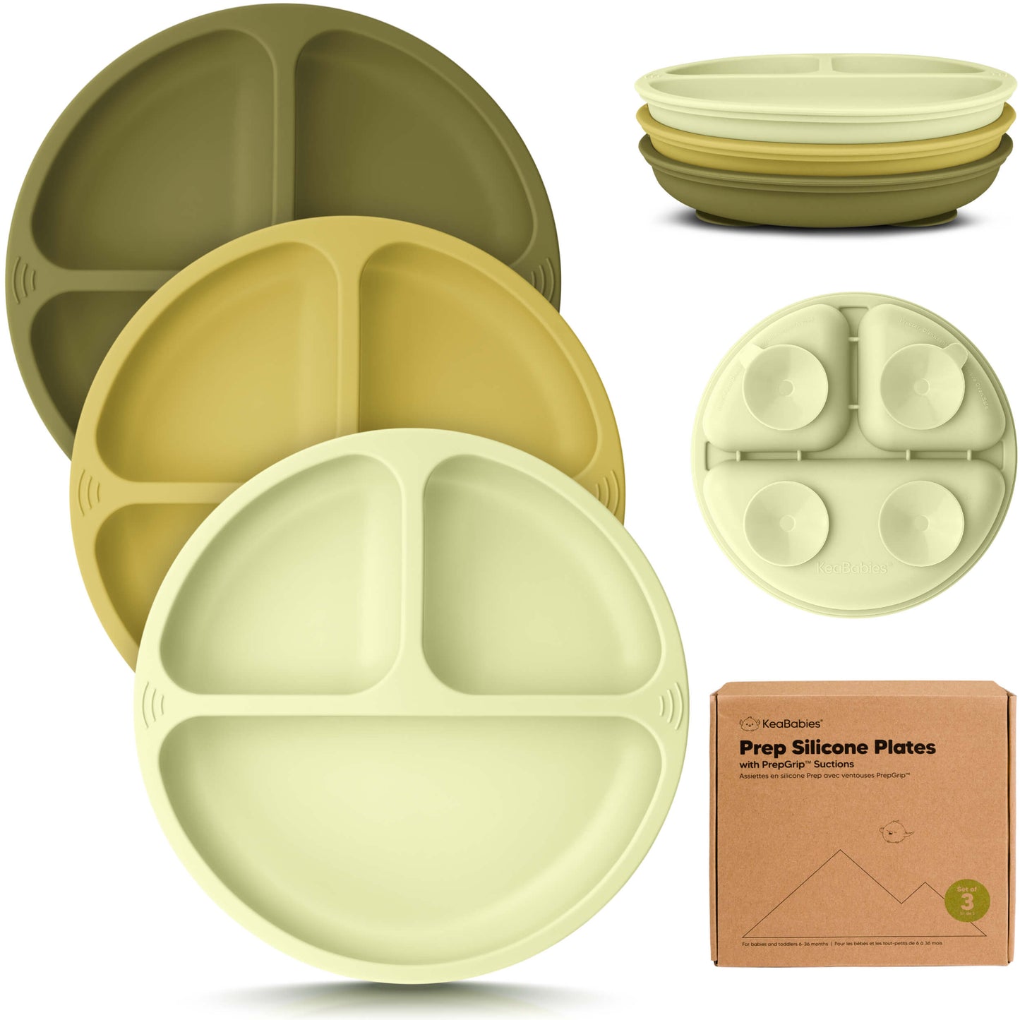 3-Pack Prep Silicone Suction Plates 28091366637754
