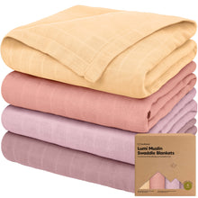 Load image into Gallery viewer, Lumi Muslin Swaddle Blankets (Lavender)
