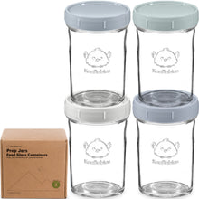 Load image into Gallery viewer, 4-Pack Prep Jars Food Glass Containers
