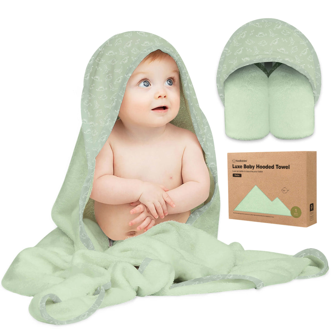 Luxe Baby Hooded Towel (Dinos, Petite)