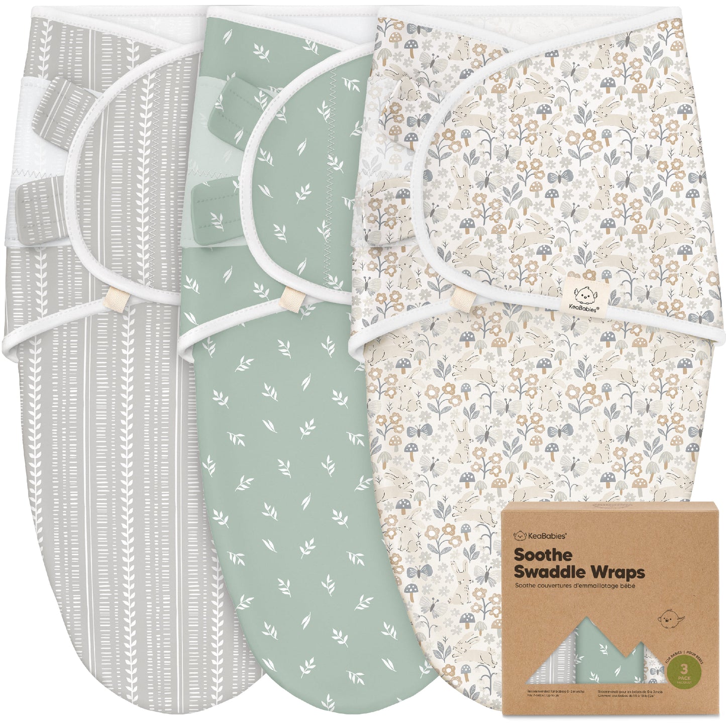 3-Pack Soothe Swaddle Wraps 27992510824634