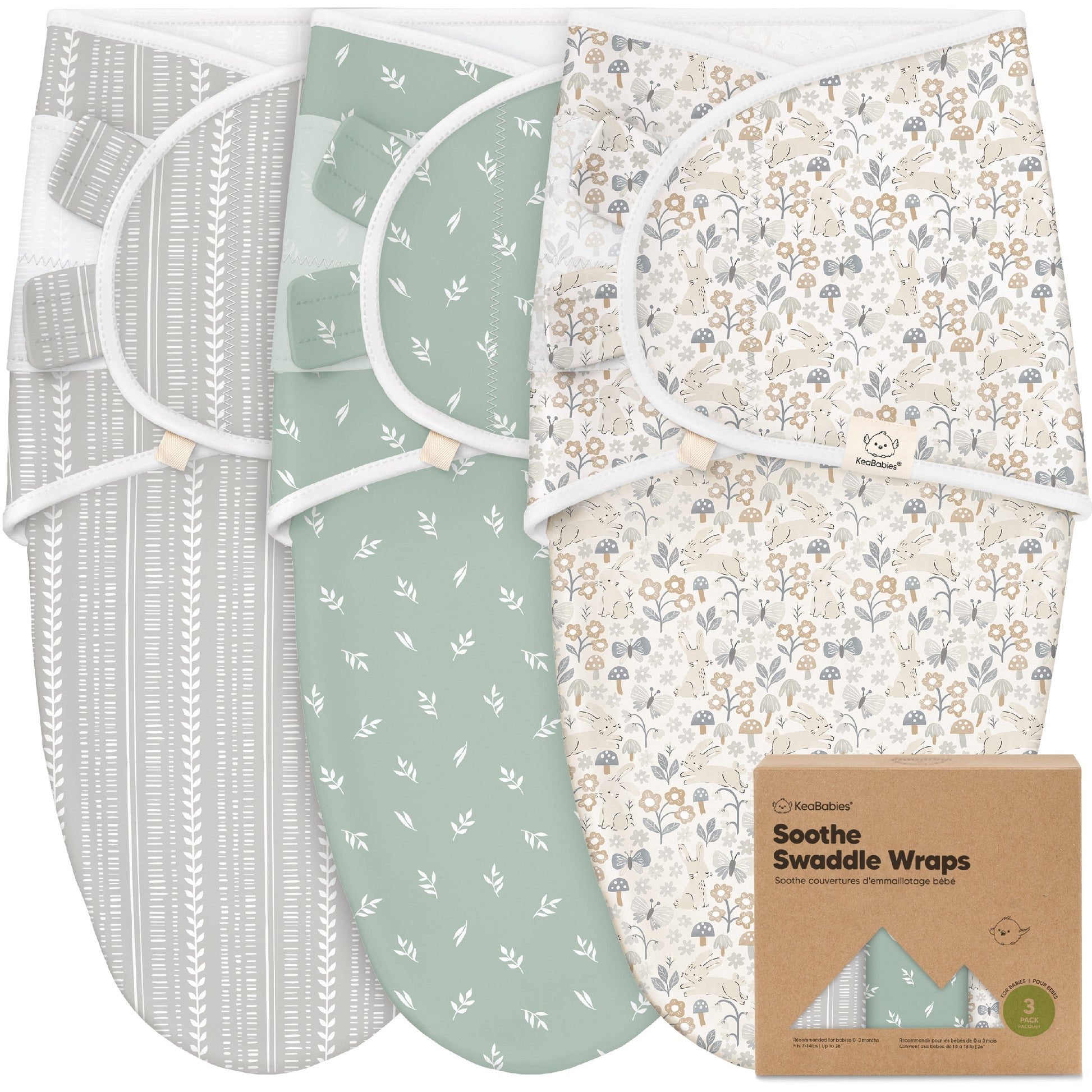 3-Pack Soothe Swaddle Wraps 27992510824634